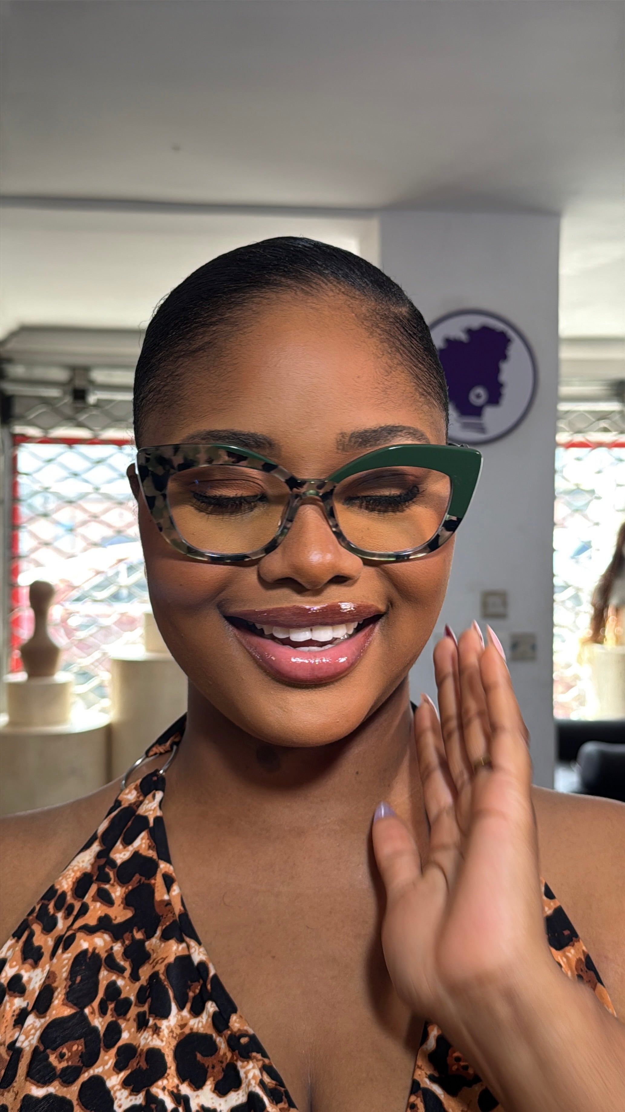 INISHA IN GREEN PRINT